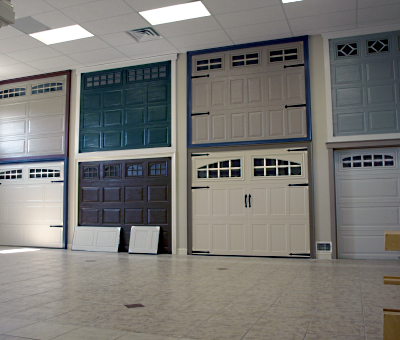 See Doors Up Close In Our Showroom, Garage Door Showroom
